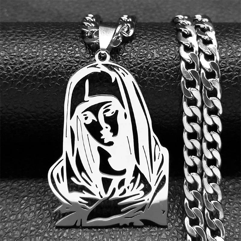Crown of Thorns Jesus Cross Necklace Stainless Steel Gold Plated Crucifix Pendant Necklaces Jewelry