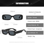 Hip Hop Small Square Candy Color UV400 Sunglasses Unisex