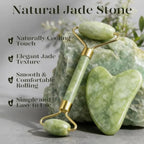 IcyMe Gua Sha and Jade Roller Set, Cooling Face Roller and Guasha Tool for Face Depuffing, Facial Sculpting and Jawline Definit mbzr