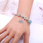 2025 New Charm Bracelet & Bangles Jewelry white butterfly Crown Beads Bracelets Brands Bracelets Fit Women Girl Gift