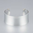 925 Sterling Silver charm Smooth wide Big bangle Bracelets for Women Luxury Fashion Party Wedding cuff Jewelry Christmas Gift mbzr