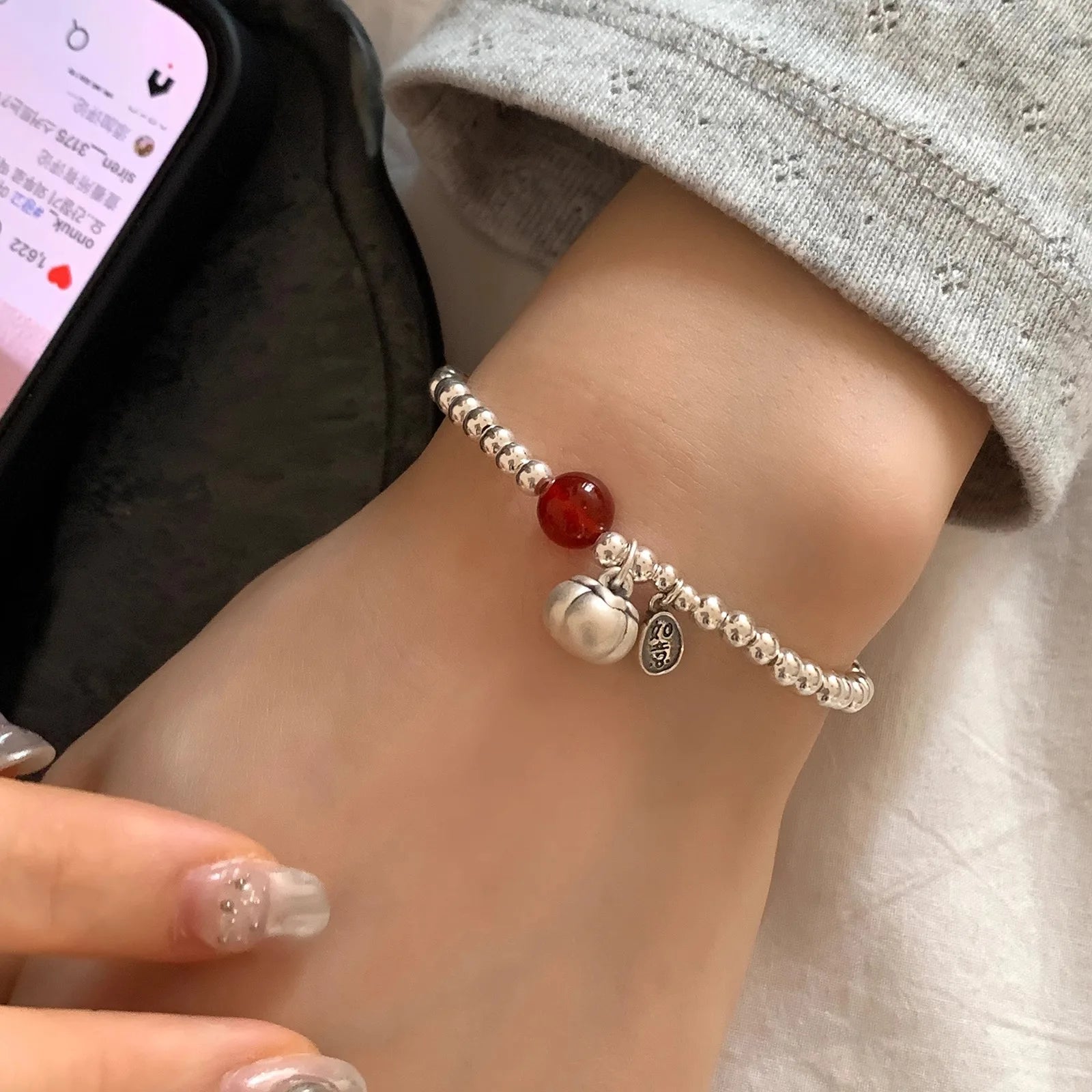 925 Sterling Silver Bracelet Rose Flower Linked Vintage Punk Adjustable Chain For Woman Girl Jewelry Gift Dropship Wholesale