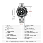 PAGANI DESIGN Moon Mens Watches 2025 Top Brand Luxury Quartz Watch For Men Chronograph Luminous Sapphire Mirror Waterproof Clock
