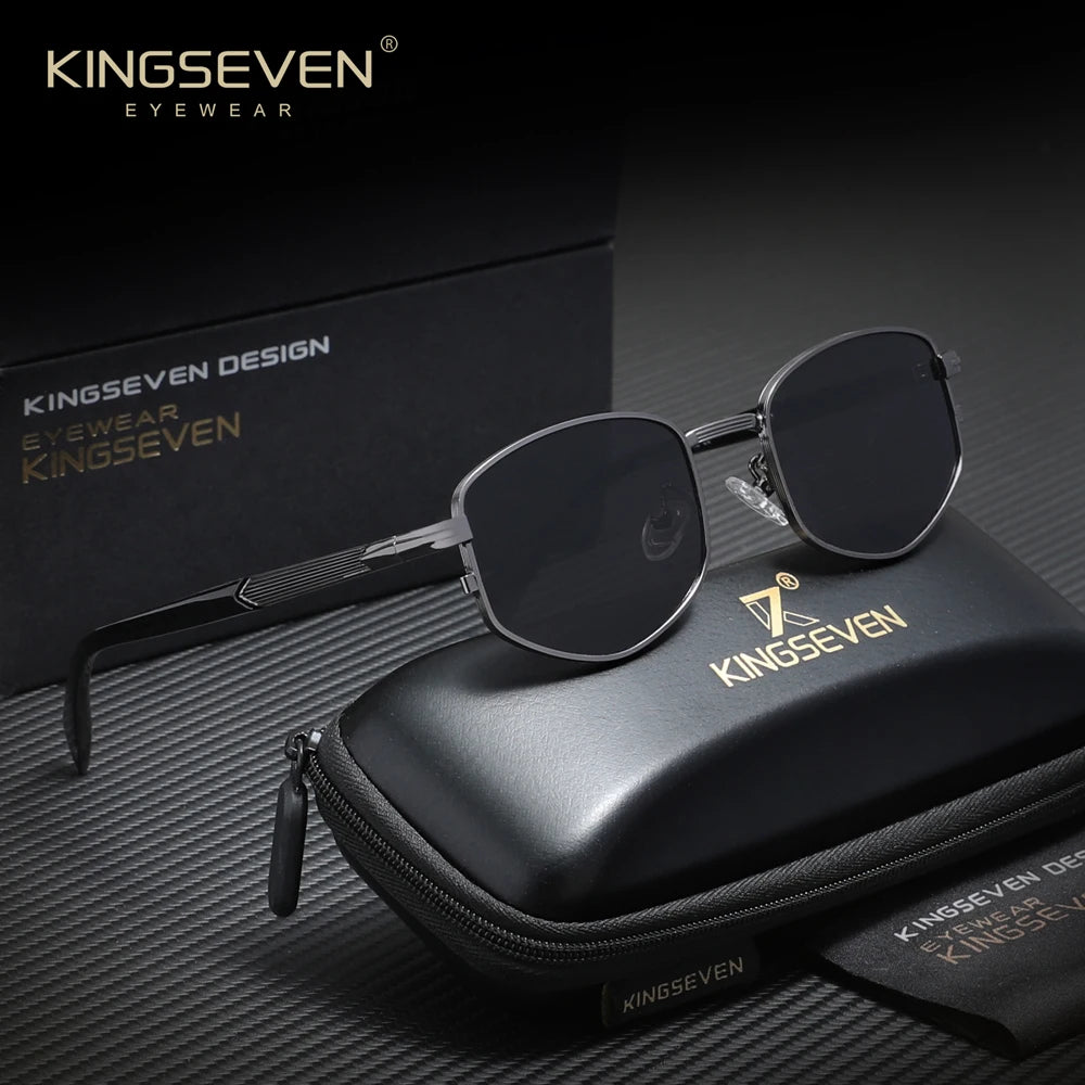 KINGSEVEN Sunglasses Men Oval Frame Glasses High Quality Vintage Driving Luxury Women Causal Eyewear