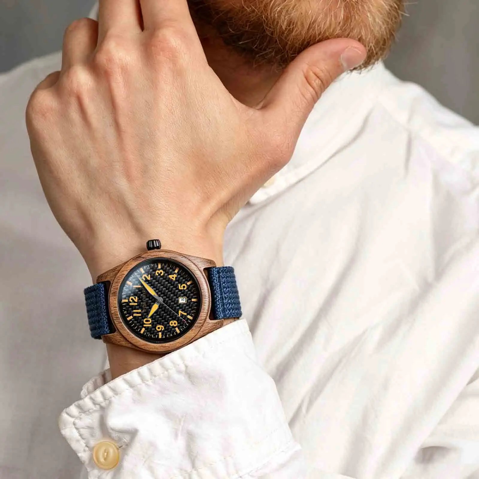 Fashion Wristwatch 41MM Sports Big Dial Luminous Hands BOBO BIRD Casual Men's Quartz Watch with Nylon Strap 2026 New US Local Delivery