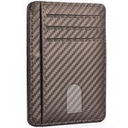 Men's Slim Thin Minimalist Front Pocket Wallets Men Anti Rfid Blocking Protected Magic ID Credit Card Holder PU Leather Wallets mbzr