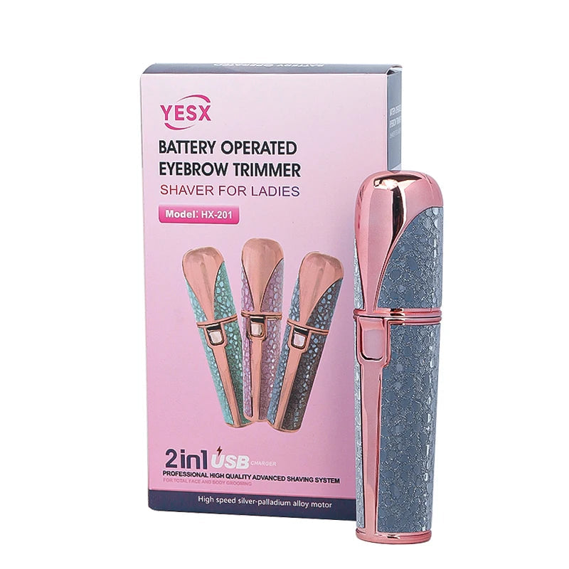 1pcs Usb Electric Eyebrow Trimmer Facial Hair Epilator Eyebrow Razor Women Body Painless Hairs Remover Shaver Eyebrows Profiler mbzr