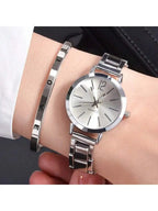 Luxury Gold Tone Women Quartz Watch Stainless Steel Bracelet Band mbzr