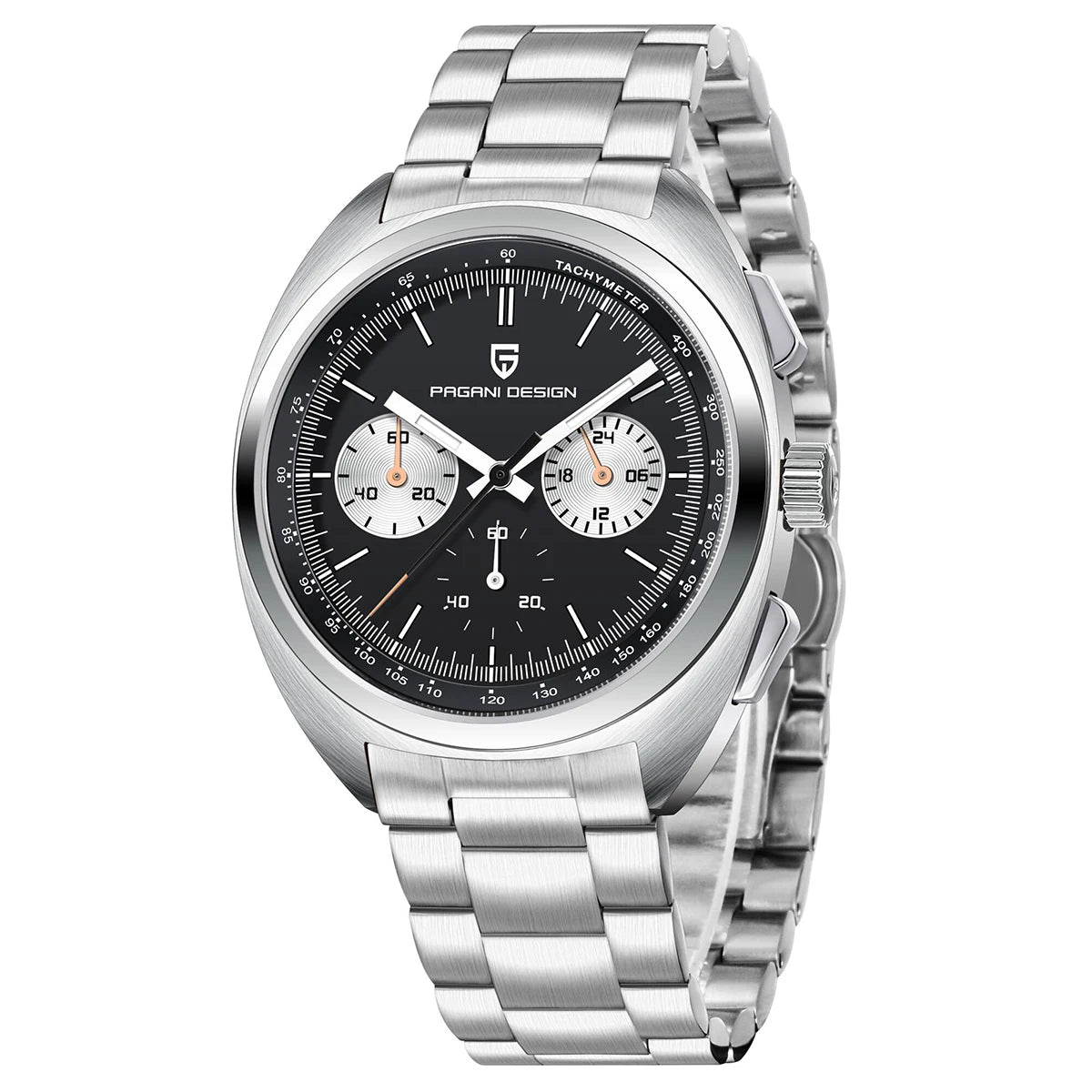 PAGANI DESIGN 2026 Retro Luxury Men's Quartz Watches Sports Chronograph VK63 Watch For Men AR Sapphire Waterproof Leather Clock