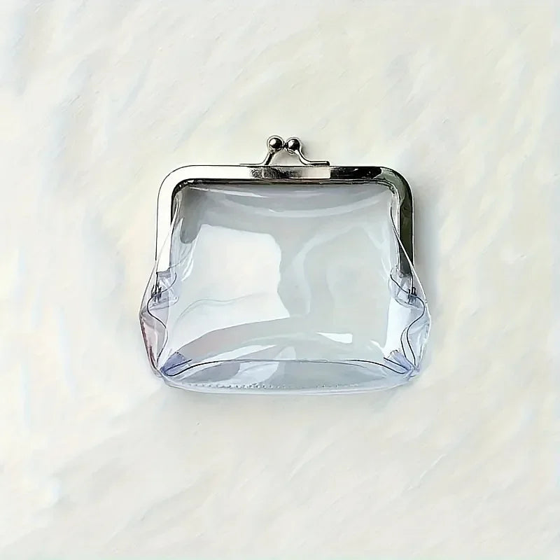 1PC Clear Mini Coin Purse Portable Mini Makeup Pouch Travel Cosmetic Organizer Credit card bank card clutch purse coin purse