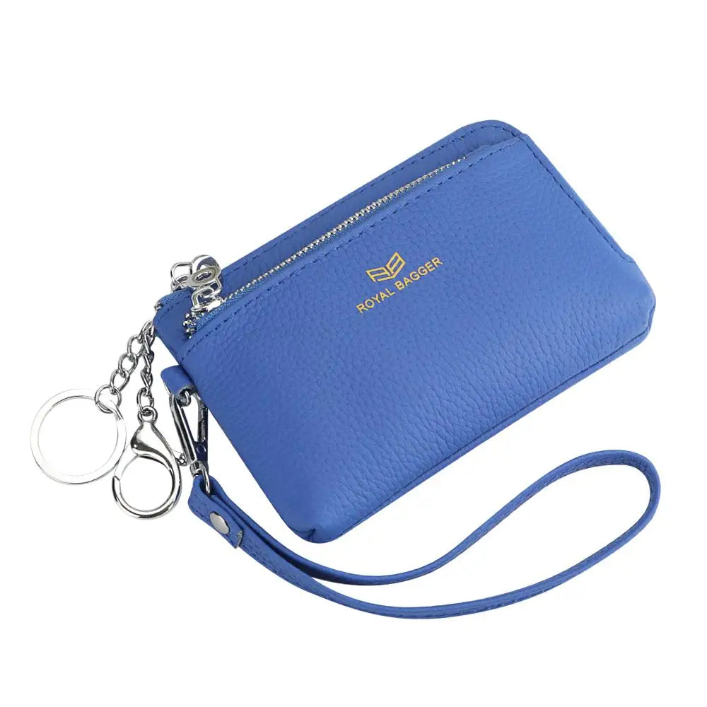 Royal Bagger Short Genuine Leather Wallet Woman New Soft First Layer Cow Leather Purse Ladies RFID Protected Card Holder Clutch mbzr