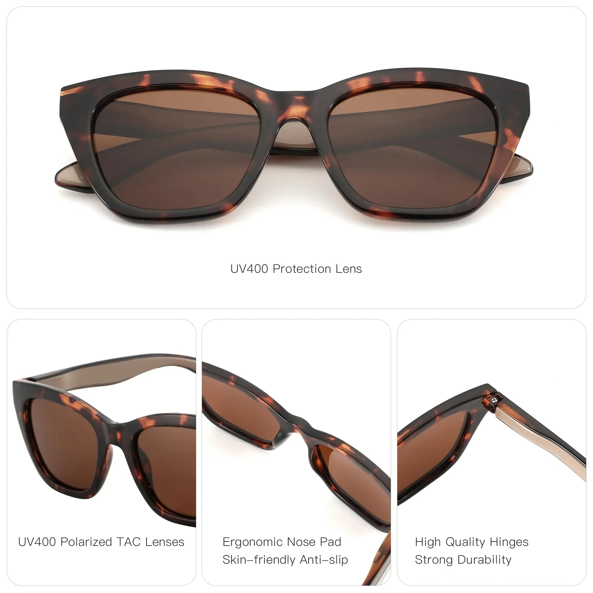 ZENOTTIC Polarized Women Sunglasses Cateye: Sun Glasses for Ladies - Retro Classic Shades UV400 Protection