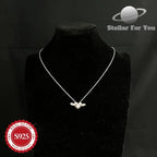 925 Pure Silver Small Wings Heart Pendant, Current Trend, Suitable for Both Men and Women, Daily Wear, Fashion Accessories, Perfect for Holidays and Gifts.