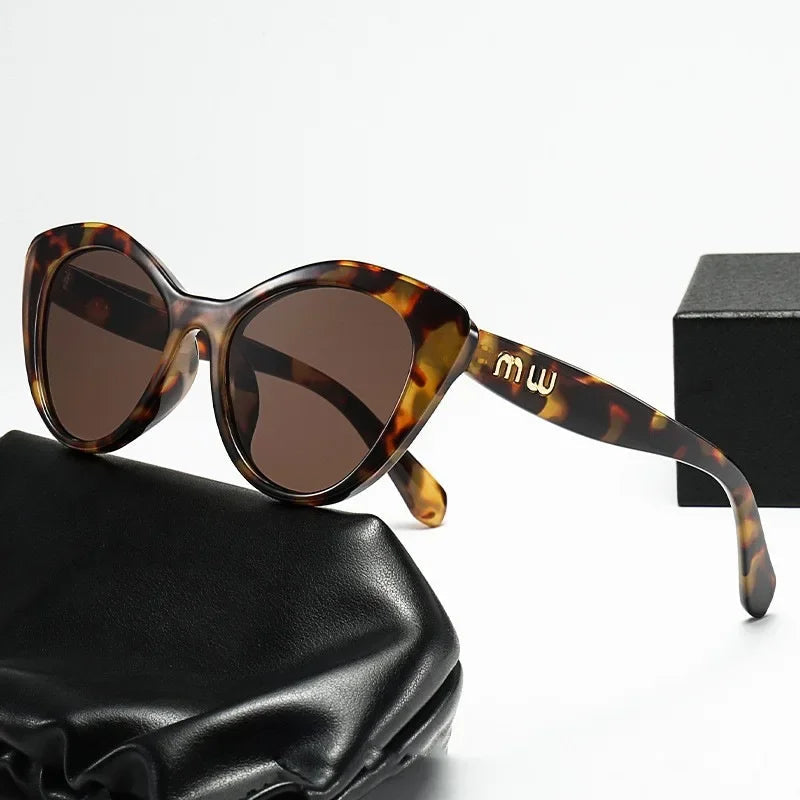 Luxury Eyewear Gradient Anti-reflective Light Vintage Cat Eyes Sunglasses UV400 mbzr