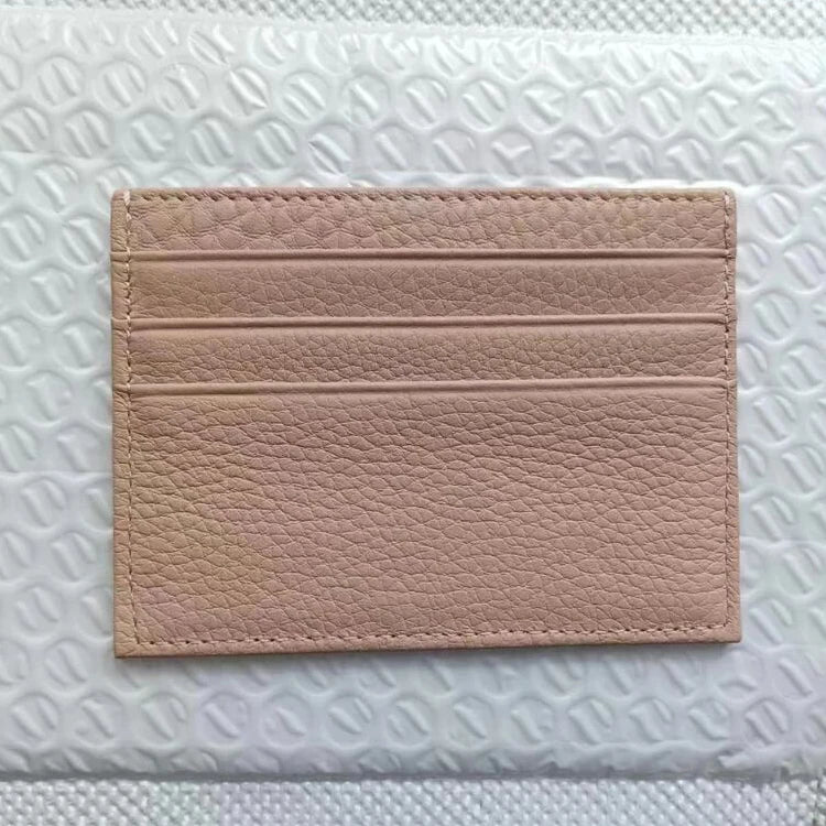 Cowhide Card Holder Woman Man Fashion Slim Mini Card Bag Genuine Leather Engrave Name Luxury Casual Purse
