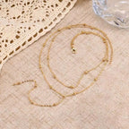 Stainless Steel Gold Plated Cross Necklace Dainty Long Lariat Y Shape Drop Pendant Layered Necklaces For Women Girls
