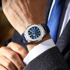 POEDAGAR Top Square Man Watch Date Waterproof Luminous Luxury Men Wristwatch High Quality Leather Men's Quartz Watches+Box Reloj mbzr