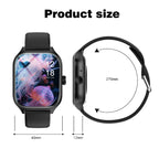 2025 Fitness Smart Watch for Men Women HD Screen: Durable Stainless Steel Strap Bluetooth Wireless Calling Message Reminder
