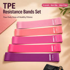 TPE Resistance Bands Set 5 Levels Non-Slip Exercise Booty Bands for Hip Legs Glutes Workout Yoga Fitness mbzr