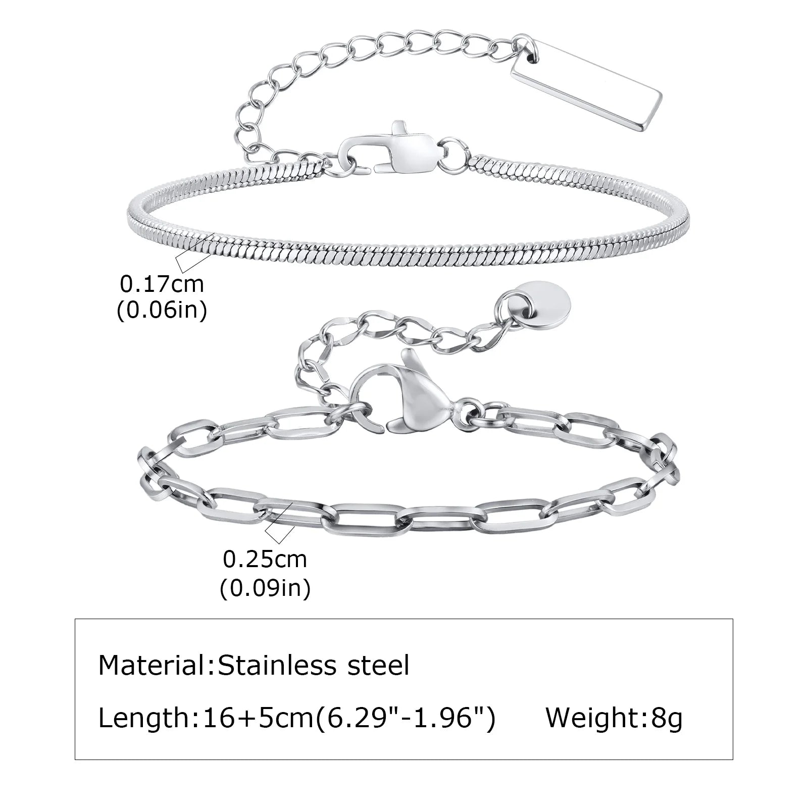 1/2/3pcs Chain Bracelet for Men Women,Stainless Steel Twisted Rope Cuban Chain Wristband,Hip Hop Minimalist Jewelry Gift