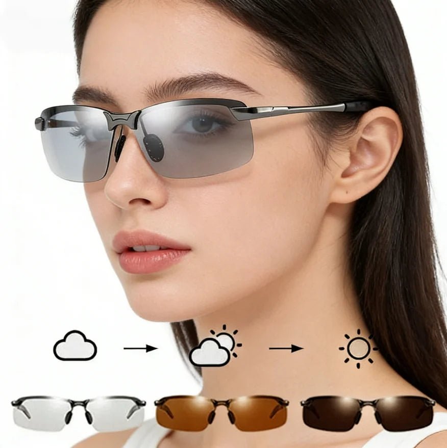 Polarized Photochromic Sports Sunglasses Day & Night