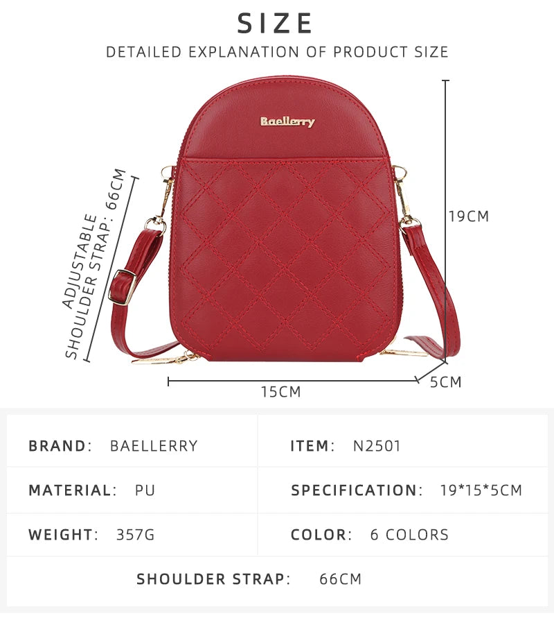 Fashion Small Plaid Leather Zipper Crossbody Bag Shoulder Bag for Women Wallet Purse Handbag with Detachable Strap mbzr