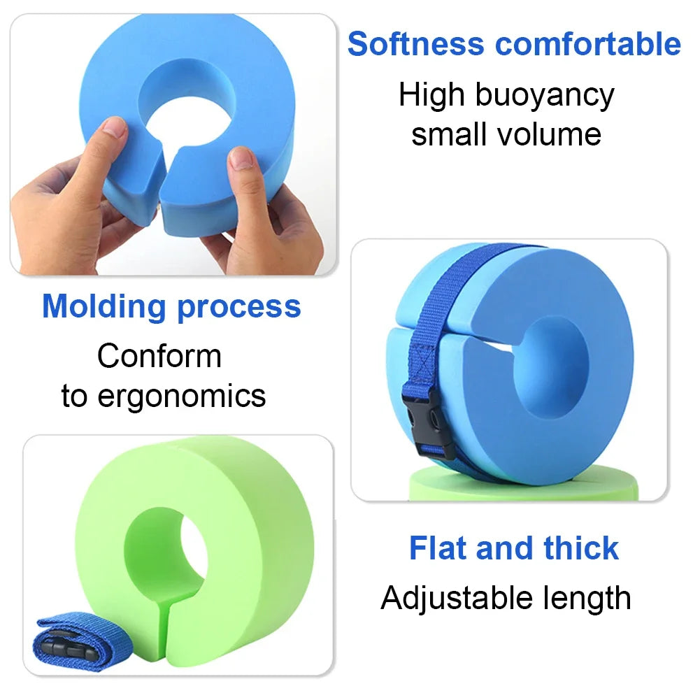 1/2pcs Foam Swimming Floating Rings Solid Color Ankles Arms Floats With Quick Release Buckle Swim Training Equipment Accessories mbzr