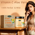 Woodsleep 100g Vitamin C Aloe Facial Care Gel Brightens Skin Tone Deep Moisturizing Purifies Pores Mild Formula Face Cream mbzr