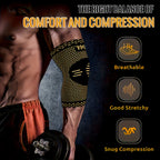 2 Pieces of Copper Ion Sports Elbow Pads, Elbow Compression Joint Protective Sleeves, Basketball, Football and Tennis Fitness Protective Gear mbzr