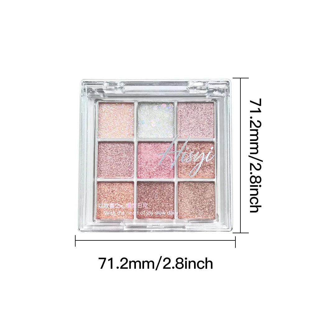 Pearlescent Fine Glitter Highlighter Dazzling Natural Eyeshadow Palette Long-lasting mbzr