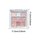 Pearlescent Fine Glitter Highlighter Dazzling Natural Eyeshadow Palette Long-lasting mbzr