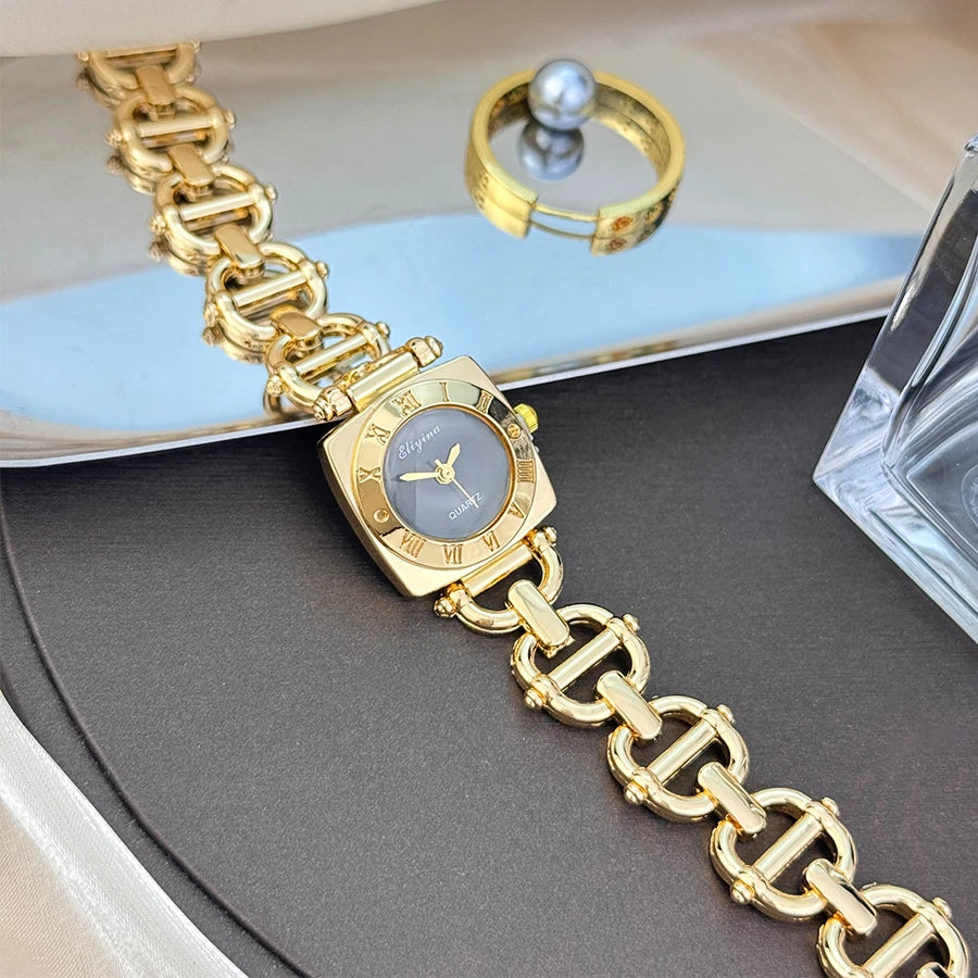 Elegant Square Women Watches Fashion Bracelet Band Ladies Quartz Wristwatches Reloj Mujer Girls Clock Gift