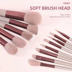 13 Soft Makeup Brushes Set With Perfect Soft Pouch - Premium Makeup Tools,Made Of High Quality Fibers,Girly Fashion Items mbzr