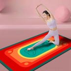 Yoga Carpet Mat Double-Side Shock Absorbing Eco-friendly Colorful Ring Pattern Exercise Floor Rug mbzr