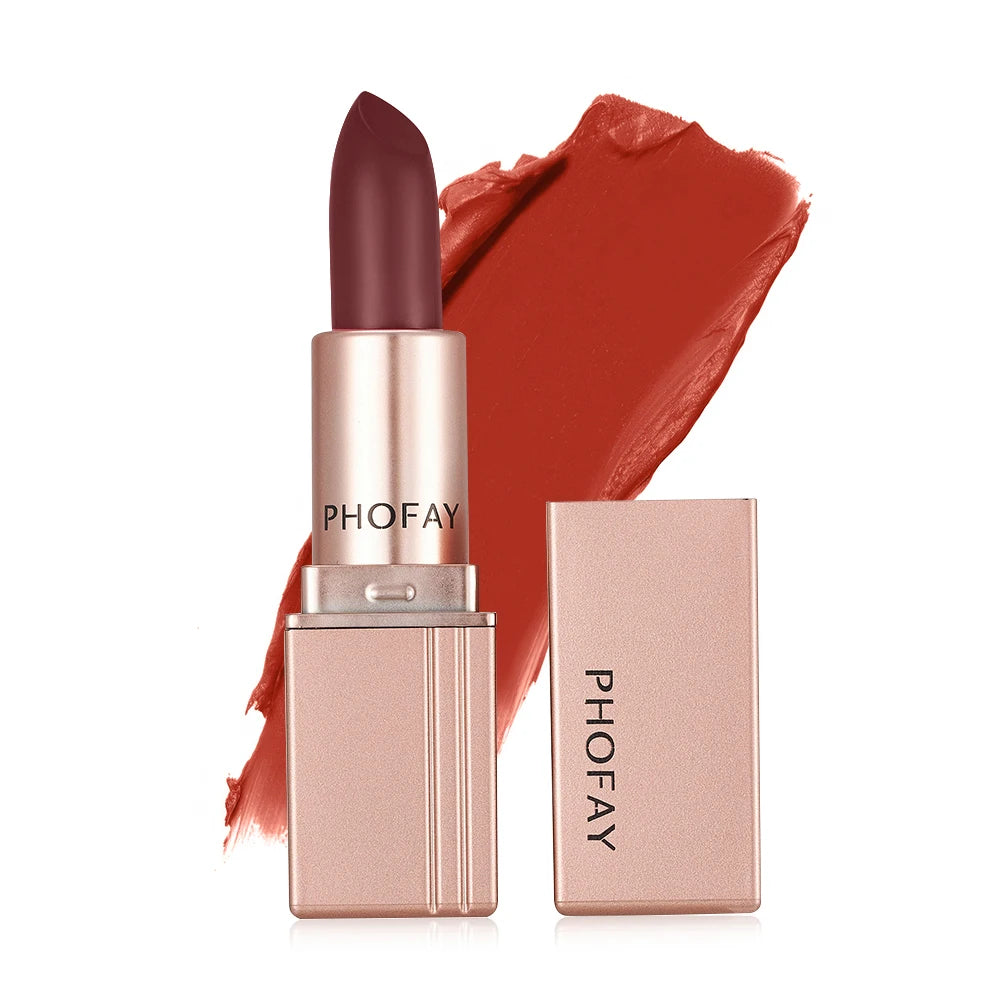 PHOFAY 8--Color Matte Lipstick: Velvet Lip Color, Smooth, Waterproof, Long-Lasting Color Lip Makeup mbzr