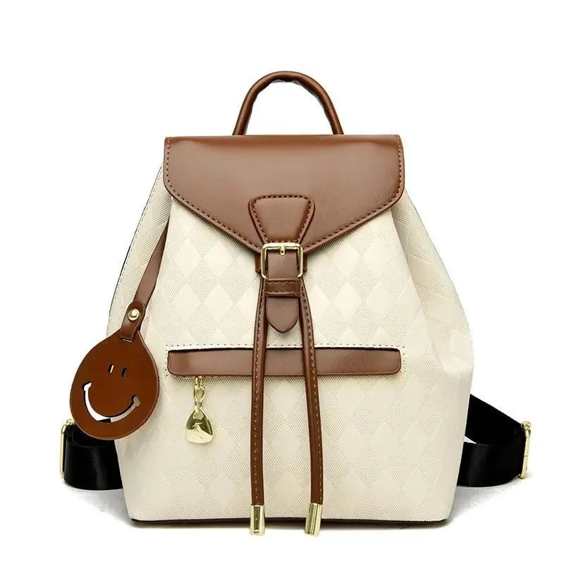 Casual Fashion Multifunctional Backpack Shoulder Travel Bag Soft Pu Leather mbzr