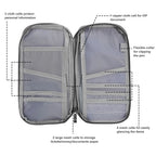 Travel Passport Wallet 12Cells Ticket ID Credit Card Holder Water Repellent Documents Phone Organizer mbzr