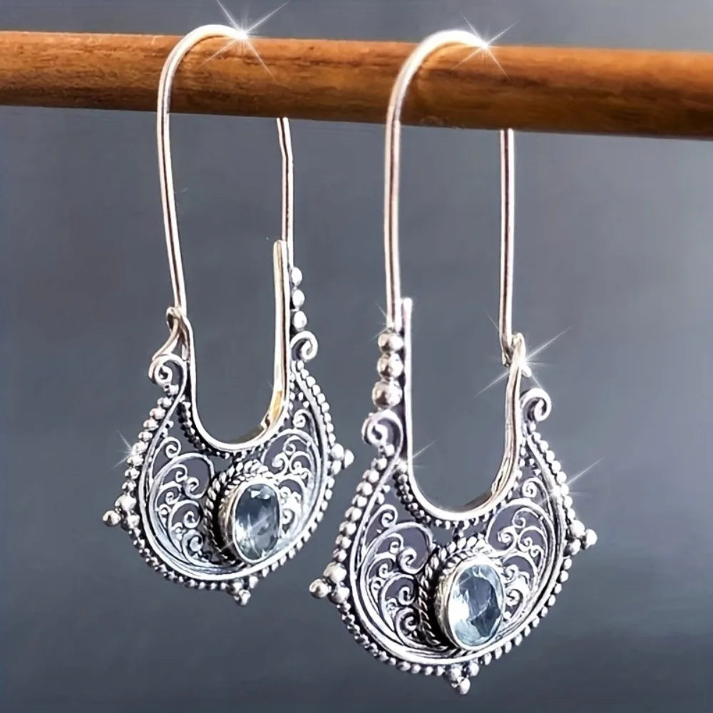 1 pair (2 pieces) bright bohemian ethnic style hanging earrings, fusing exotic totems and wandering feelings, romantic gifts for Valentine's Day engagement anniversary