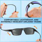 Huzzah Polarized Sport Sunglasses for Men and Women, Ideal for Driving Fishing Cycling and Running, UV Protection