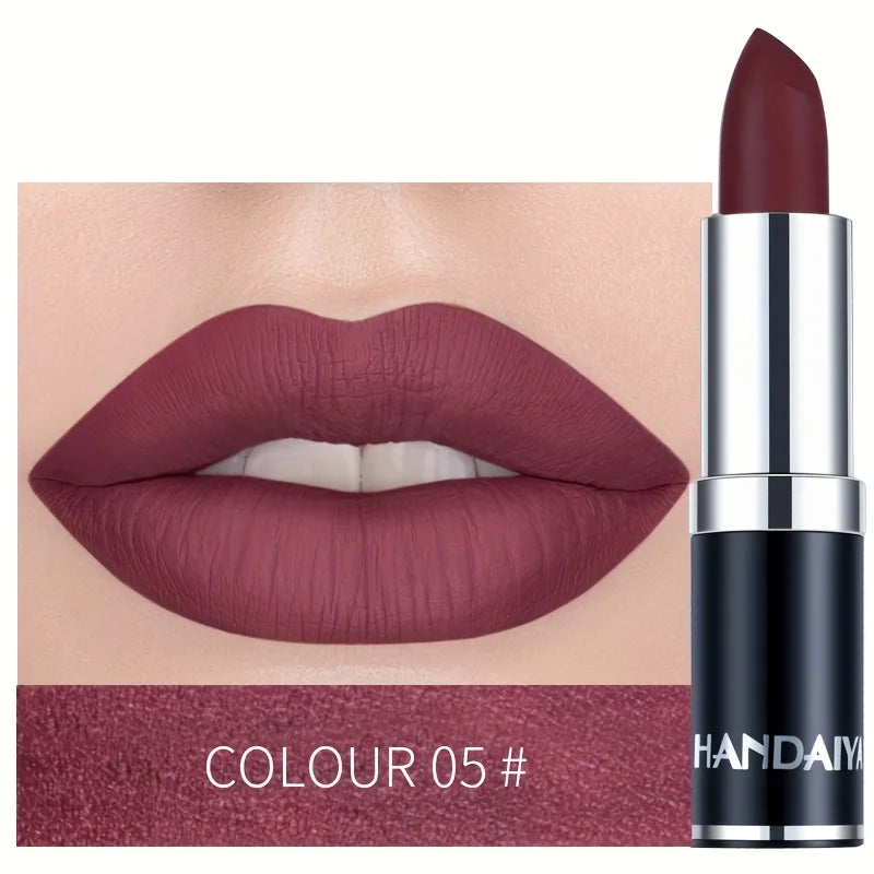 Matte Lipstic Long-Lasting, High-Pigment Velvet Finish, Smooth & Non-Drying Formula, Multiple Bold Shades for All Skin Tone mbzr