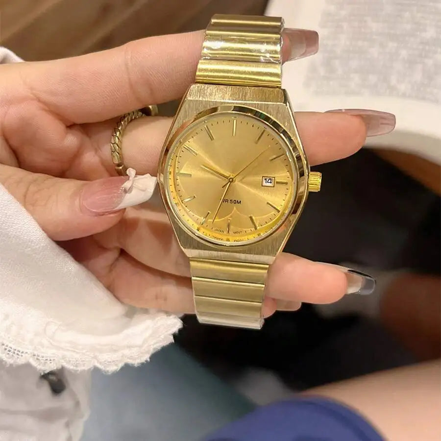 Foreign Trade Quartz Watch With Imported Quartz Movement, European-Style Stainless Steel, Fashionable And Luxurious Men's Watch