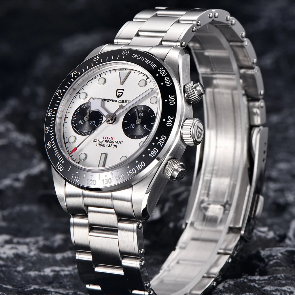 2026 New Retro Panda Mens Watches PAGANI DESIGN Luxury Quartz Watch For Men Chronograph AR Sapphire Waterproof Sports Clock Gift