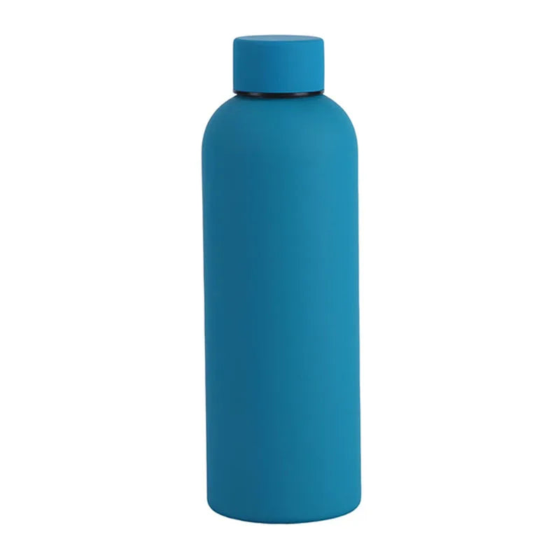 500/750ML Small Mouth Thermos Cup, Outdoor Stainless Steel Bottle, Rubber Paint Sports Kettle, Thickened Double Water Cup mbzr