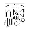 120kg Cable Pull Fitness System, Gym Muscle Training Cable, Weight Pulley System for Unisex Adults Pull Downs mbzr