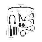 120kg Cable Pull Fitness System, Gym Muscle Training Cable, Weight Pulley System for Unisex Adults Pull Downs mbzr