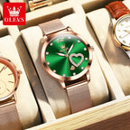 OLEVS 5189 Light Luxury Style Women Quartz Movement Watch Luminous Function 30m Waterproof Milanese Steel Strip Brand Wristwatch mbzr