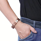 Men's Copper Magnetic Watch Chain, Super Strong Cross Watch Chain, Men's Copper Watch Chain Magnetic Watch Chain 99.99% Pure Copper Watch Chain , Suitable for Fathers, Partners, Christmas, Spring Festival/friends, Birthdays,