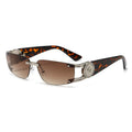 Retro Y2K Spice Girl style frameless sunglasses with engraved design UV protection streetwear sunglasses for women made of mbzr