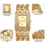 LANCARDO Luxury Women's Quartz Watch Gold Silver Strap Fashion Wristwatch mbzr
