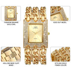 LANCARDO New Top Brand Luxury Women's Watches Alloy Clock Lady's Gold Strap Watch Fashion Reloj Female Quartz Wristwatch mbzr